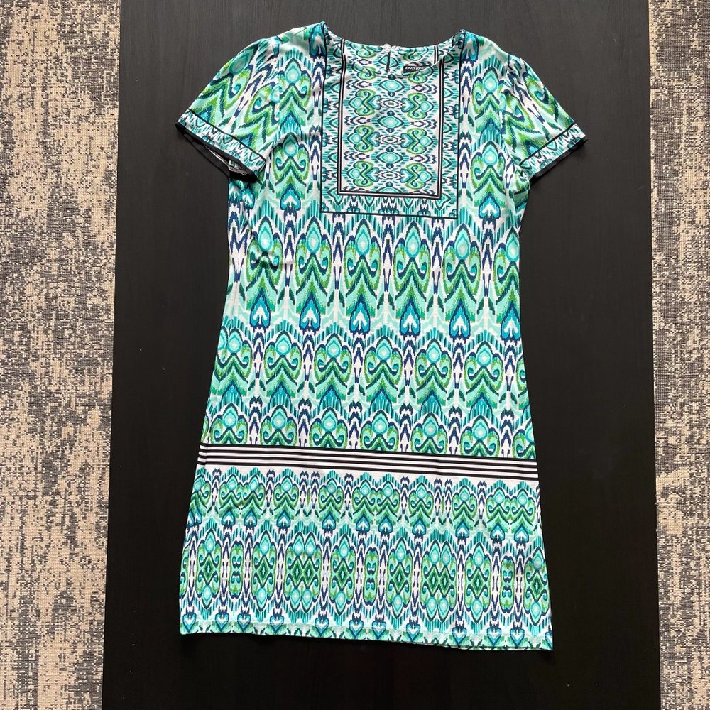 Maggy London Dress; Blue, Green, Teal in Color; Womens Size 6; Ready to Ship